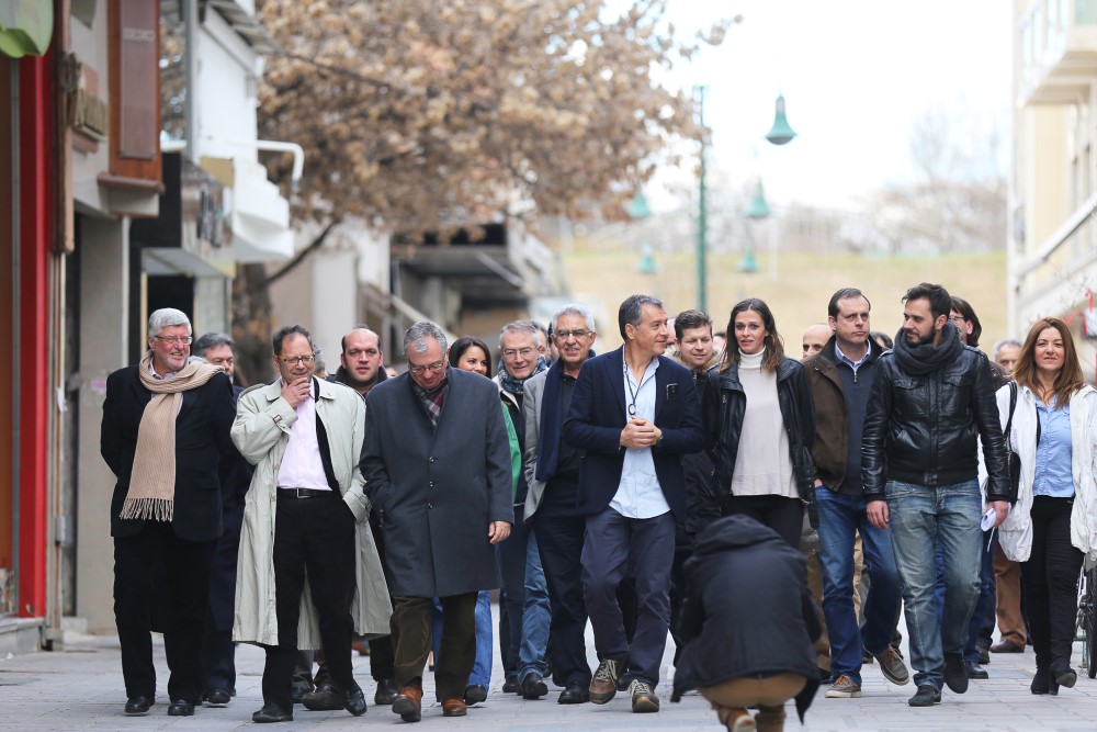 Τρικαλινοί υποψήφιοι του Ποταμιού στην ανακοίνωση του ψηφοδελτίου Επικρατείας χθες στη Λάρισα