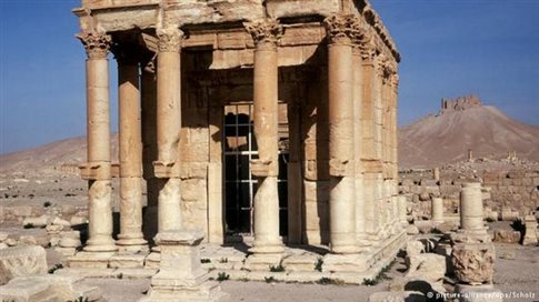 Ο ναός του Θεού Βάαλ, στην Παλμύρα, προτού καταστραφεί σχεδόν ολοσχερως από τους τζιχαντιστές του Ισλαμικού Κράτους   (Φωτογραφία:  ΑΠΕ )