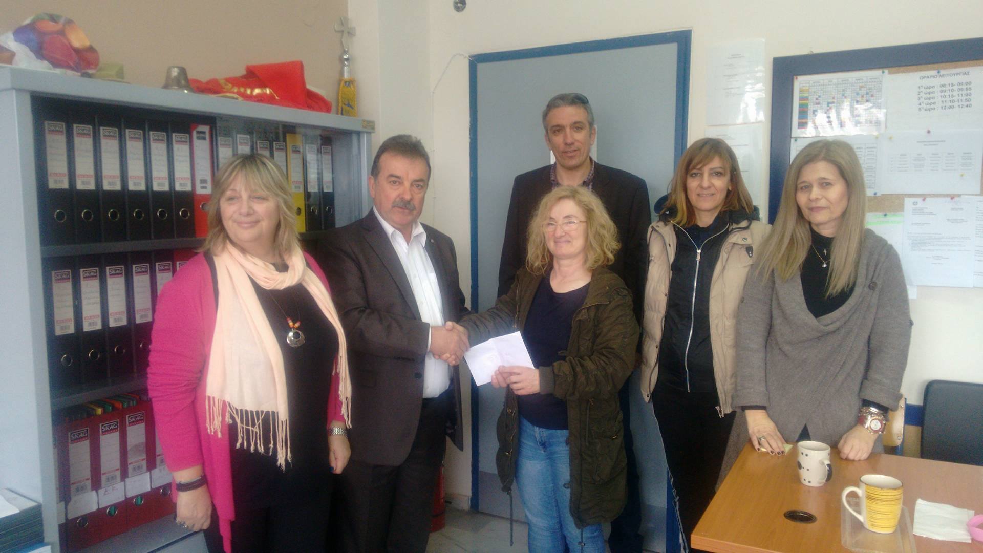 Οικονομική ενίσχυση της Τ.Δ. Τρικάλων στο Ειδικό Δημοτικό και Ειδικό Γυμνάσιο Τρικάλων