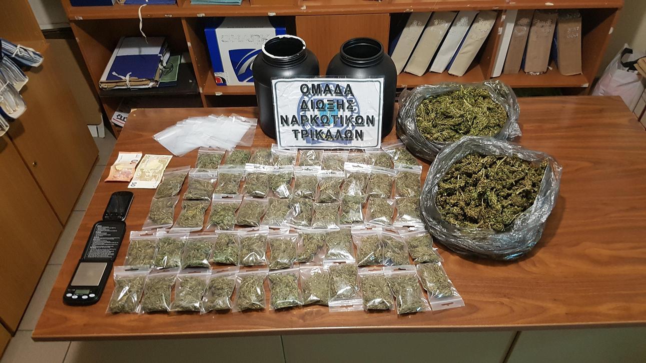 Συνελήφθη 27χρονος στα Τρίκαλα με 1 κιλό ακατέργαστης κάνναβης 