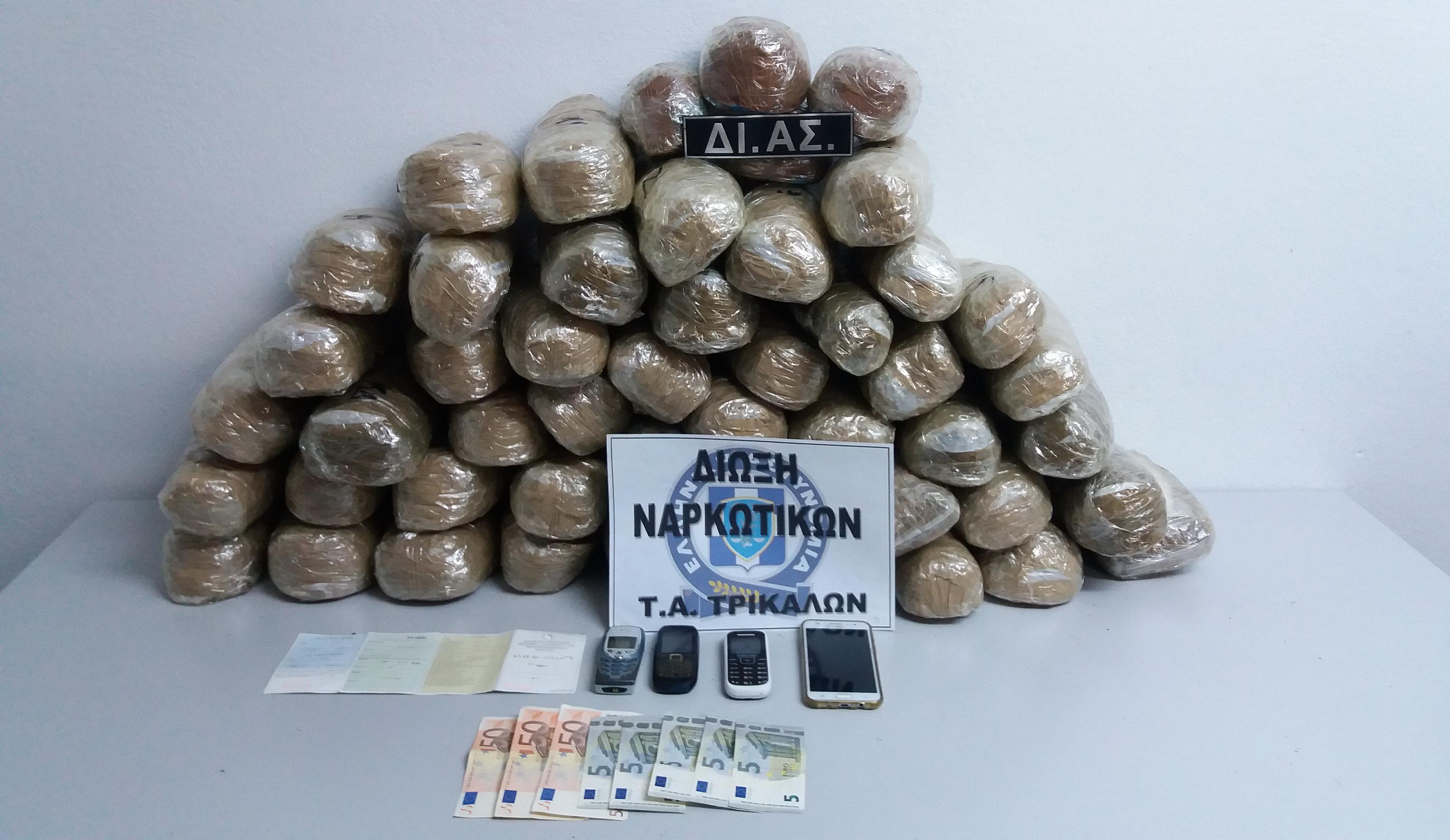 27χρονος συνελήφθη με περισσότερα από 25 κιλά κάνναβης στα Τρίκαλα