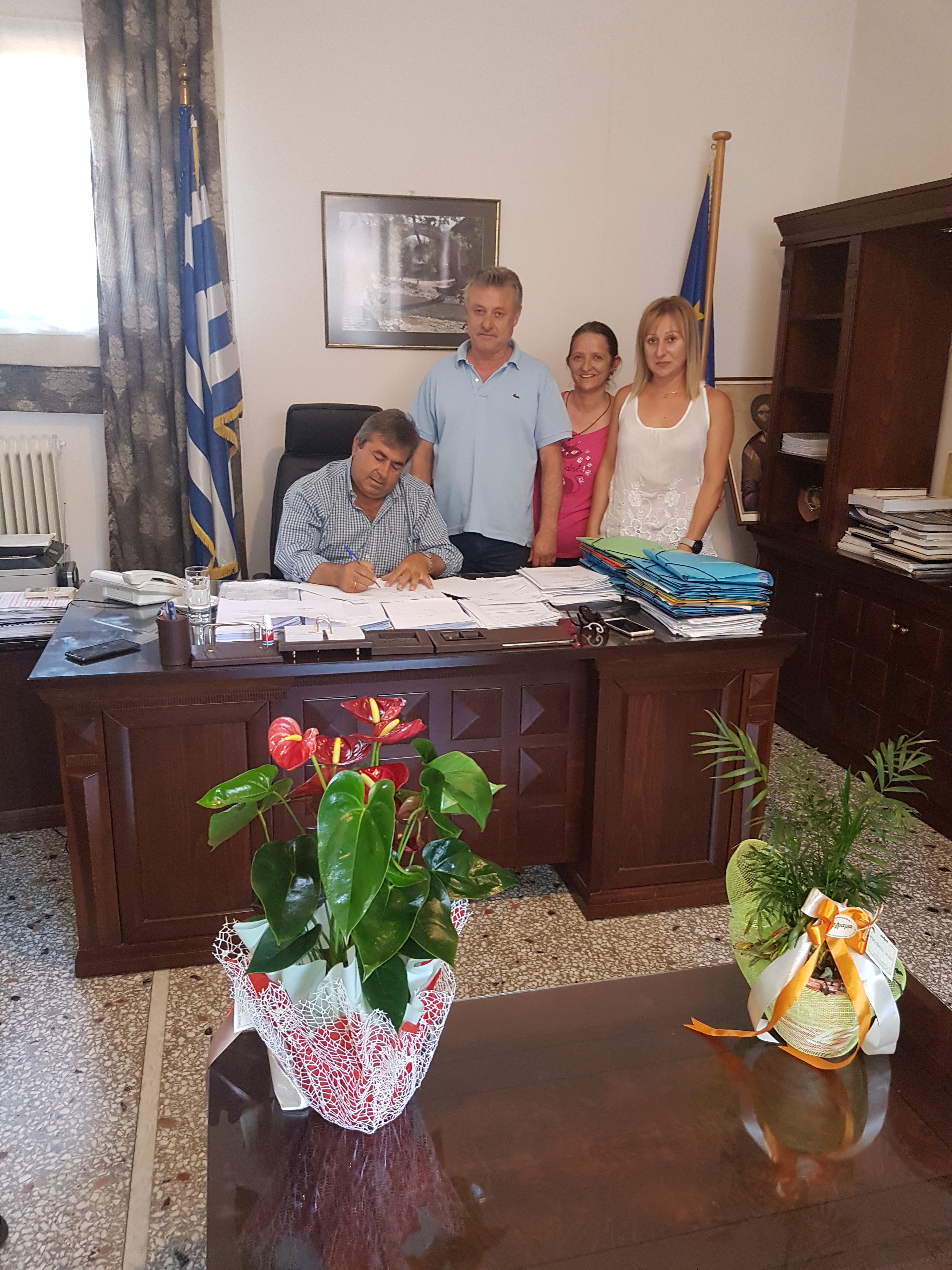Καινούργια σύμβαση έργου υπέγραψε ο Δήμαρχος Πύλης Κωνσταντίνος Μαράβας