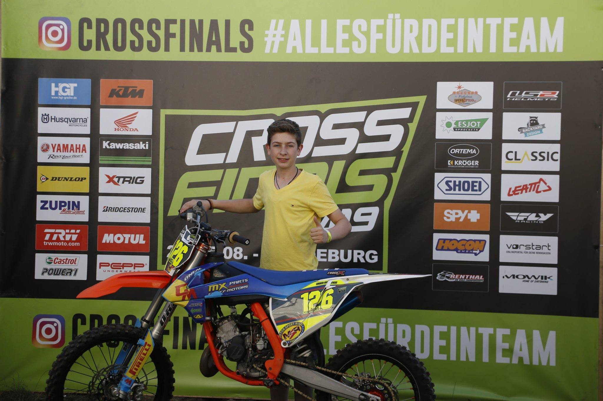 Ο Καλαμπακιώτης αθλητής του motocross Ηλίας Τζιώρας στο Γκντανσκ με την Εθνική