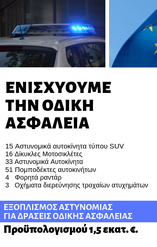 Ανανεώνεται ο στόλος των περιπολικών της ΕΛ.ΑΣ στη Θεσσαλία