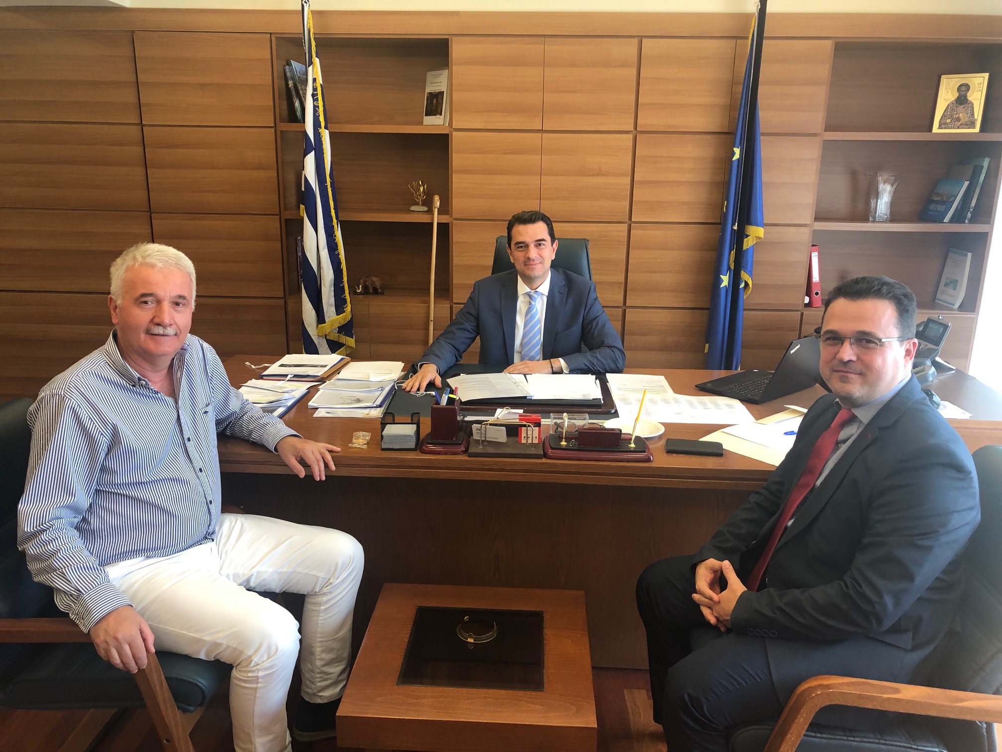 Συνάντηση του Υφυπουργού Αγροτικής Ανάπτυξης και Τροφίμων με τον Δήμαρχο Μετεώρων