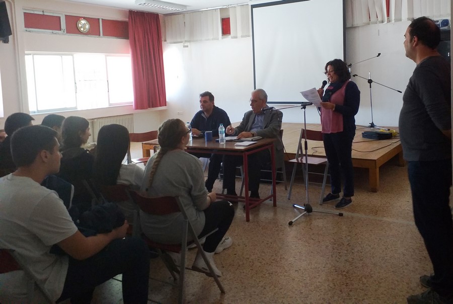 O πρόεδρος της διεθνούς εταιρίας φίλων Νίκου Καζαντζάκη στο 4ο γυμνάσιο