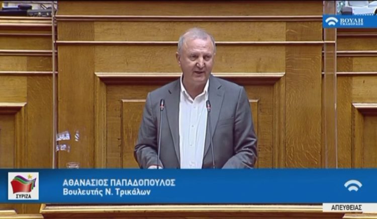 Επίκαιρη Επερώτηση προς τον Υπουργό Υγείας κατέθεσε  ο Βουλευτής του ΣΥΡΙΖΑ Τρικάλων Σάκης Παπαδόπουλος