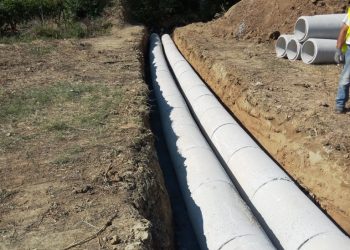 Ολοκληρώνονται  οι εργασίες τοποθέτησης δίδυμου αγωγού ομβρίων στο Ρίζωμα