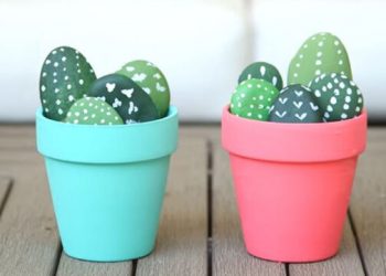 DIY – Φτιάξτε όμορφα γλαστράκια με κάκτους από πέτρες