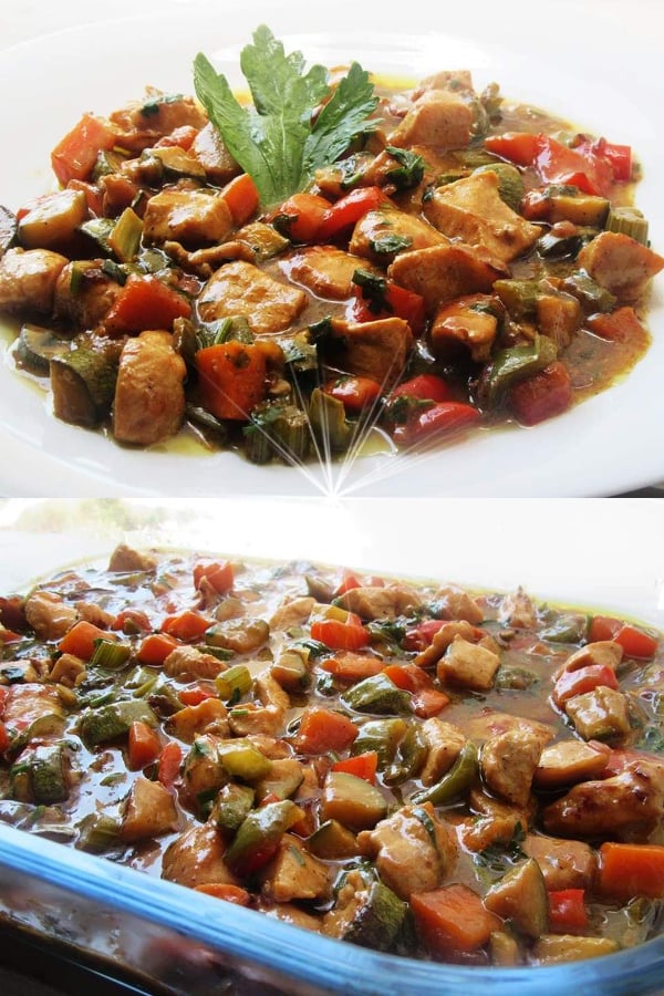 Κοτόπουλο με λαχανικά και μέλι