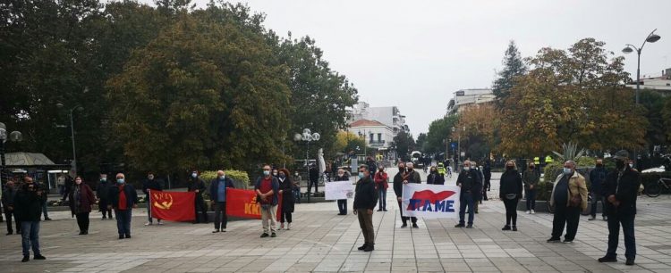 Παρά την απαγόρευση εργαζόμενοι της πόλης των Τρικάλων συγκεντρώθηκαν και διαδήλωσαν στην πλατεία Ηρώων Πολυτεχνείου-Η ανακοίνωση της ΤΕ Τρικάλων του ΚΚΕ