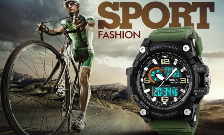 SKMEI Dual ARMY GREEN Αδιάβροχο ρολόι από 22 ευρώ
