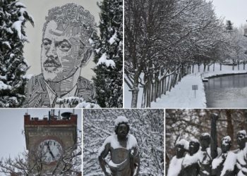 Τα χιονισμένα σύμβολα της πόλης των Τρικάλων