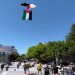 Αλληλεγγύη στην Παλαιστίνη από τα Τρίκαλα-Σήκωσαν την παλαιστινιακή σημαία, στην κεντρική γέφυρα 