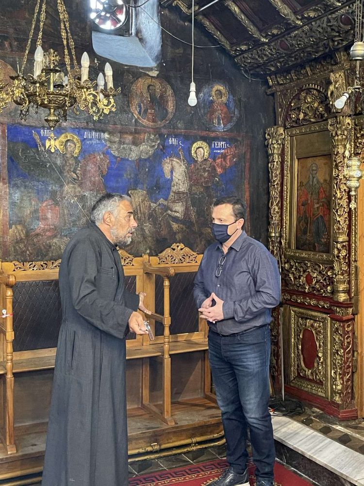 Επίσκεψη του Θανάση Λιούτα στον Ι. Ν. Αγίου Γεωργίου στην Πατουλιά