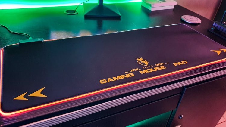 Mouse Pad Gamer Aoas S4000 RGB με φώτα Led , Αδιάβροχο-ΤΙΜΗ 17,90 !!!!!