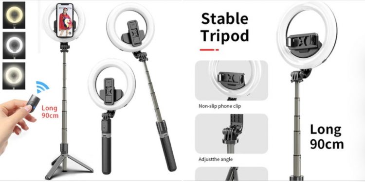 Φορητό Selfie Stick & Τρίποδο Ring Light με Bluetooth Χειριστήριο – USB από 23,90 !!!