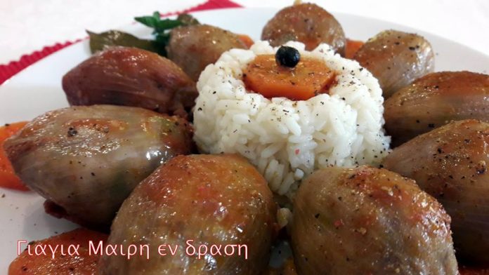 Κρεμμυδοντολμάδες γιαχνί