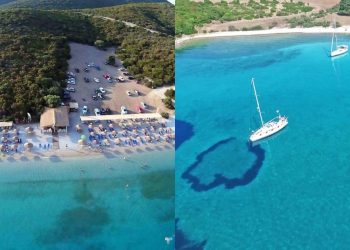 Γαλαζοπράσινα νερά, θάλασσα-λάδι, πας με αμάξι: Η εξωτική παραλία της δυτικής Ελλάδας που κοντράρει τη Λευκάδα