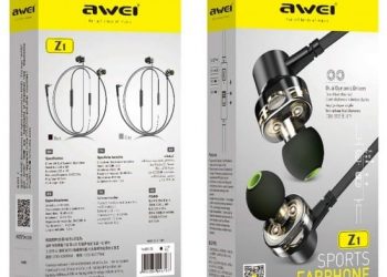 Awei Z1 Αθλητικά Ακουστικά Handsfree Με Διπλό Driver-ΤΙΜΗ 18,90 !!!
