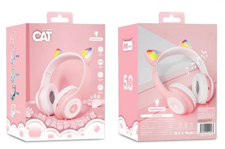 Ασύρματα ακουστικά – Cat Headphones – CT930 Pink-ΤΙΜΗ 18,90 !!!!