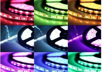 Σετ Αδιάβροχη Ταινία LED 5 μέτρων RGB 5050SMD High Power 12V με τηλεχειριστήριο-ΤΙΜΗ 19,90 !!!