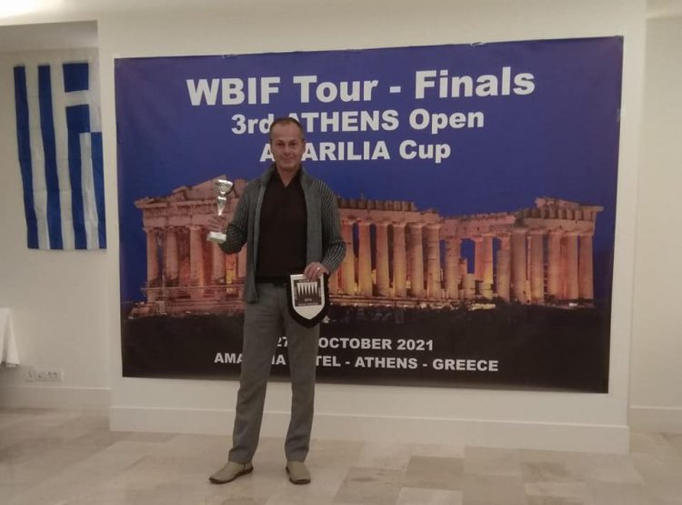 O Βαγγέλης Λωρίδας στην 2η θέση του ATHENS OPEN 2021