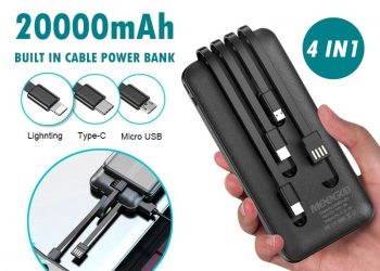 Power Bank με ενσωματωμένους 4 διαφορετικούς αντάπτορες για όλες τις συσκευές-ΤΙΜΗ 18,90 …!!!