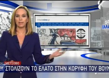 Το trikalaview.gr στο δελτίο του Star για το έλατο που στολίζουν στην κορυφή του βουνού