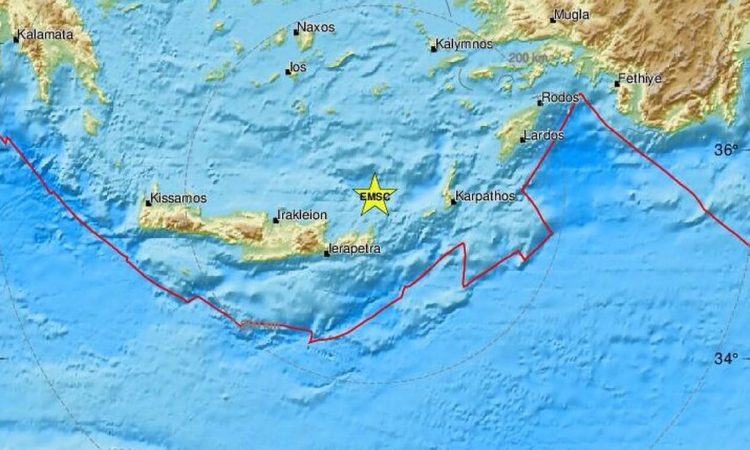 Σεισμός τώρα στην Κρήτη – Κοντά στη Σητεία το επίκεντρο (pics)