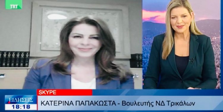 Η Κατερίνα Παπακώστα στο απογευματινό δελτίο ειδήσεων του TRT