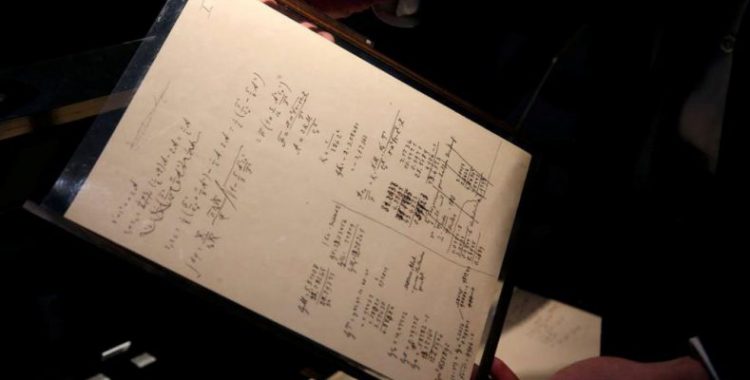 Ρεκόρ τιμής πώλησης για χειρόγραφο του Άλμπερτ Αϊνστάιν
