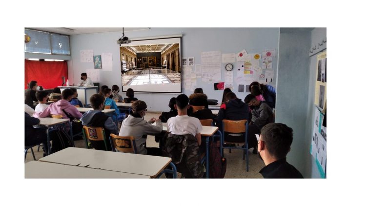 Μαθητές/τριες του 5ου Γυμνασίου περιηγήθηκαν εικονικά στο κτίριο της Βουλής