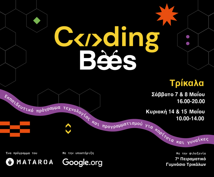 Coding Bees στα Τρίκαλα: Πρόγραμμα εκπαίδευσης στην τεχνολογία για κορίτσια και γυναίκες