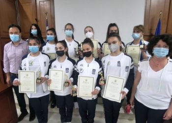 Αθλήτριες της αισθητικής ομαδικής γυμναστικής βράβευσε ο Δήμαρχος Τρικκαίων