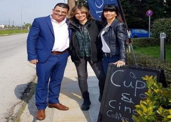 Η οικογένεια Trucco στα εγκαίνια των νέων εγκαταστάσεων της Excelsior στα Τρίκαλα το Σάββατο