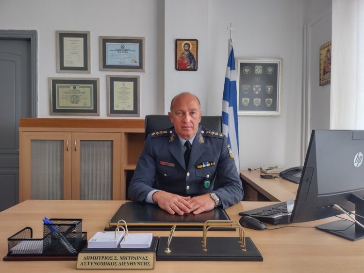 Ο Δημήτρης Μήτραινας Αστυνομικός Διευθυντής της Διεύθυνσης Αστυνομίας Τρικάλων