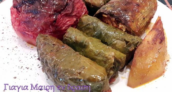 Γεμιστά με ρύζι και αμπελόφυλλα