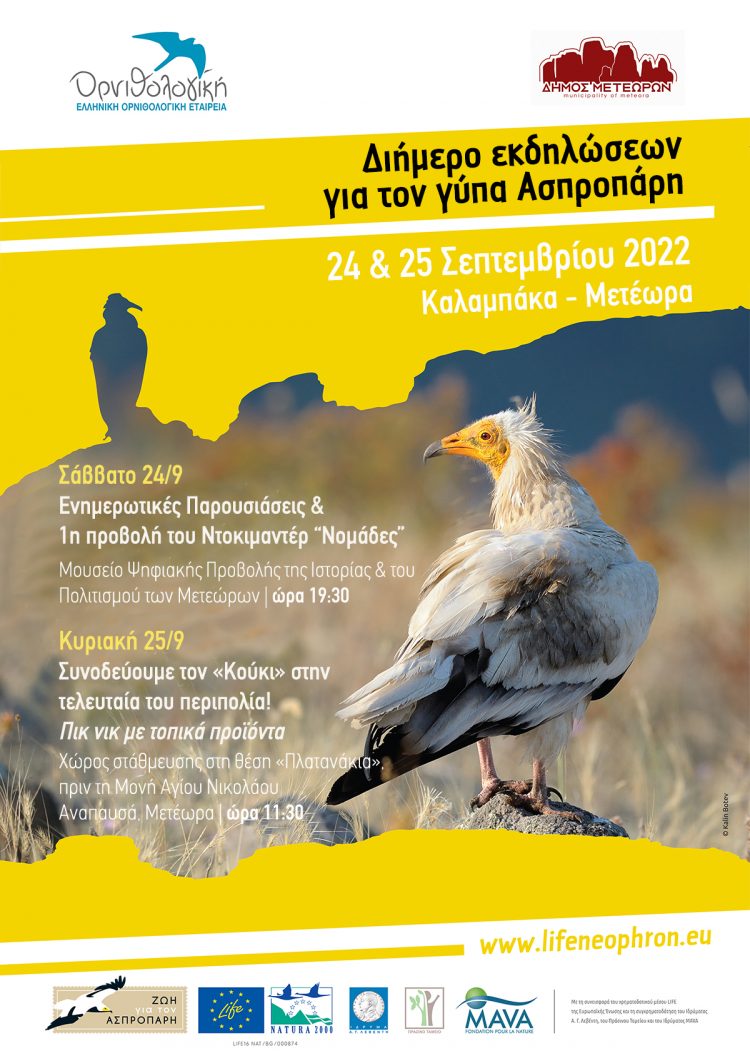 Διήμερο εκδηλώσεων στην Καλαμπάκα για τον γύπα Ασπροπάρη