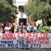 Παράσταση διαμαρτυρίας για το άγαλμα Σαράφη