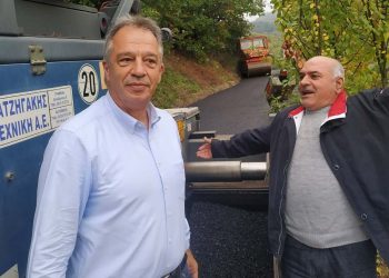 Ασφαλτόστρωση δρόμου από Καλαμπάκα προς Καλομοίρα