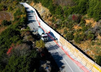 Ενίσχυση της ευστάθειας στην παράκαμψη Κρανιάς στο Δήμο Τεμπών