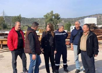 Στα Ναυπηγεία Ελευσίνας η Τρικαλινή Βουλευτής Κατερίνα Παπακώστα