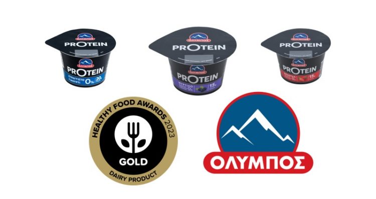 Χρυσό βραβείο στα Healthy Food Awards για τα γιαούρτια ΟΛΥΜΠΟΣ PROTEIN