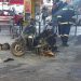Μηχανάκι κάηκε ολοσχερώς στο κέντρο των Τρικάλων (φωτό)