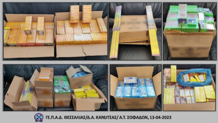 Σοφάδες Καρδίτσας: Κατασχέθηκαν 92.532- βεγγαλικά-κροτίδες-δυναμιτάκια