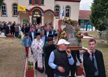 Ο Εσπερινός του Αγίου Χριστοφόρου στη Λυγαριά