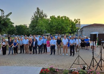 Το Σωματείο Ιεροψαλτών στα εγκαίνια της αίθουσας συνάθροισης κοινού στην Πηγή