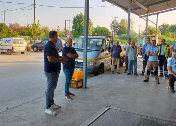 Τα έργα της ΔΕΥΑΤ σε πρώτο πλάνο, κατά την επίσκεψη Σακκά στη δημοτική επιχείρηση