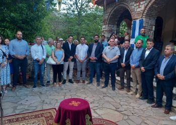 Ο Δήμαρχος Πύλης Κώστας Μαράβας στην Ιερά Μονή Αγίου Προκοπίου